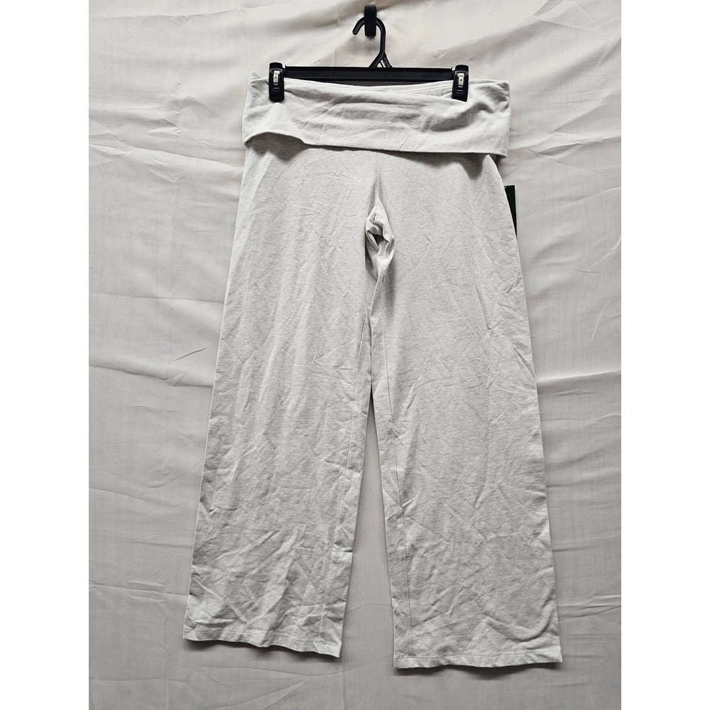 Wild Fable Womens Fold Over Wide Leg Lounge Pants Gray Cotton Blend Size Large